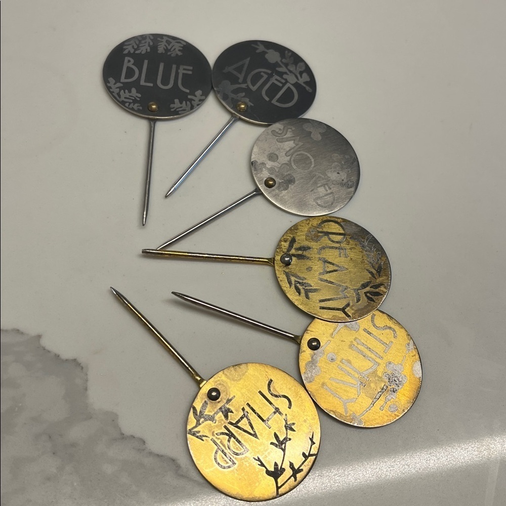 Anthropologie Cheese Markers x6